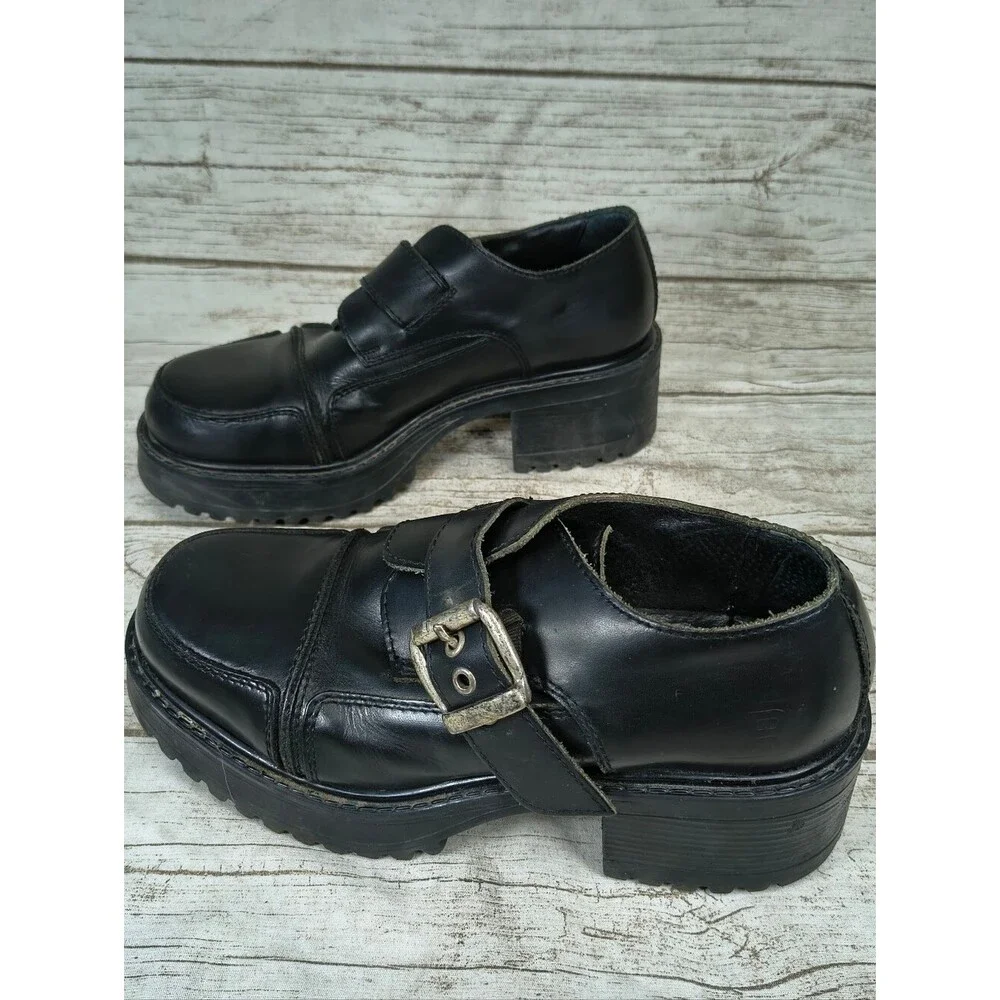 Vintage Stone Ridge X Newridge Platform Buckle Shoes Size 43